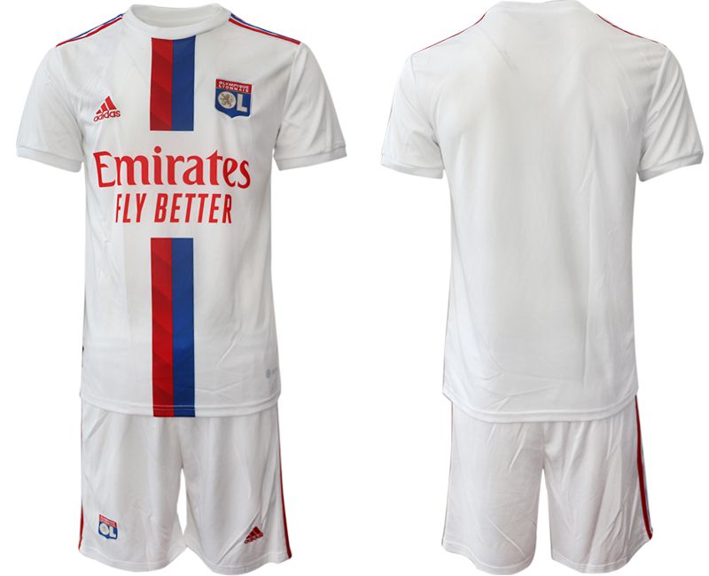 Men 2022-2023 Club Lyon home white blank Soccer Jersey->argentina jersey->Soccer Country Jersey